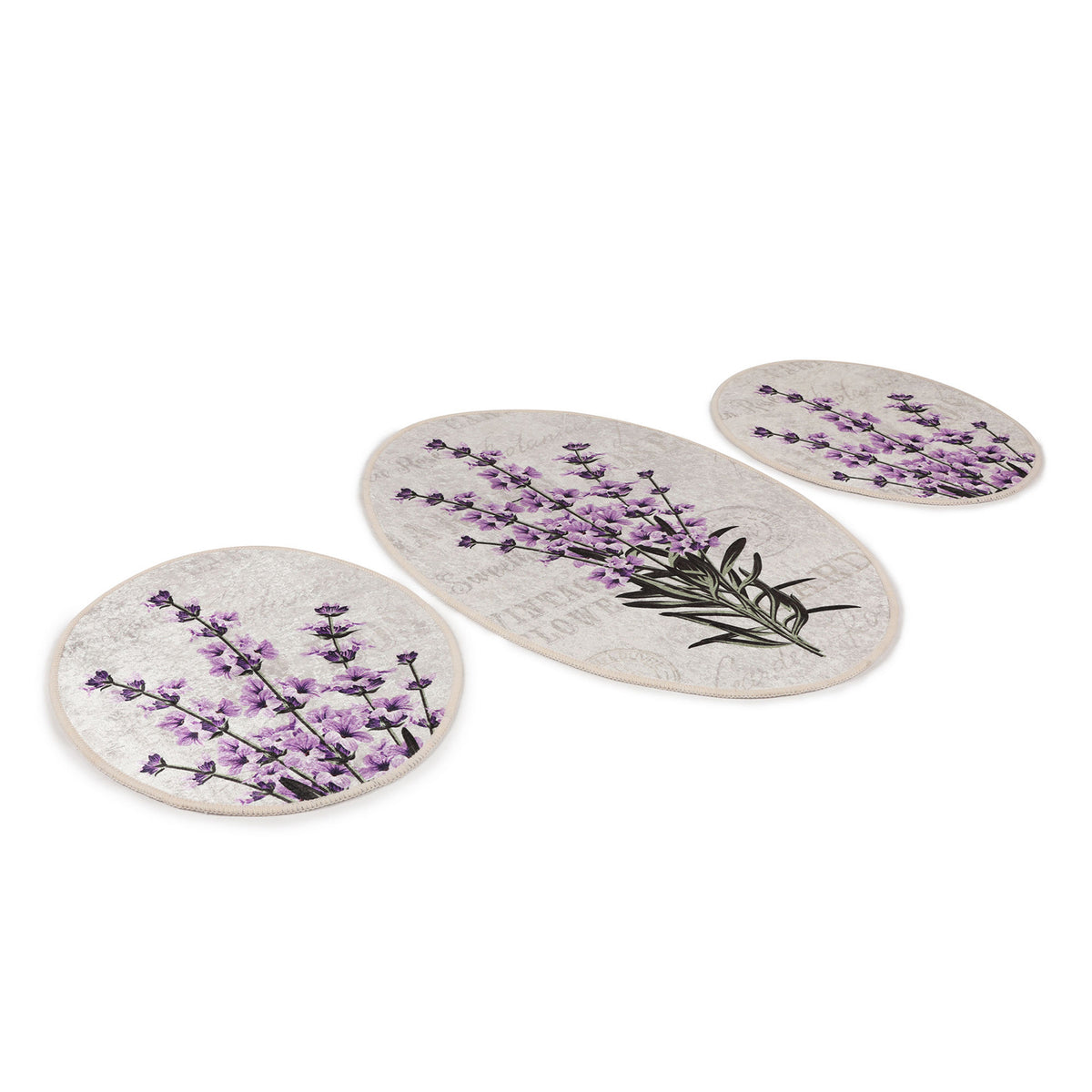 Kupaonski tepisi u setu (3 komada), Lavender