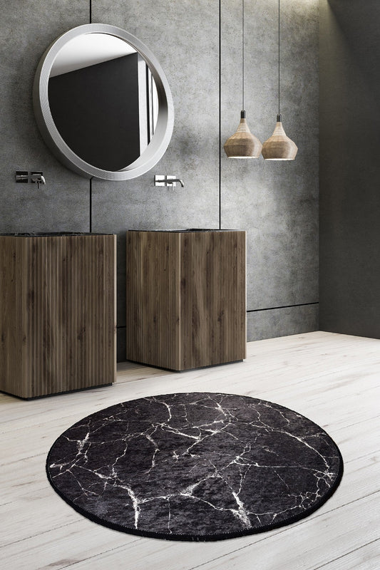 Kupaonski tepih MARBLE crni, Marble (140)