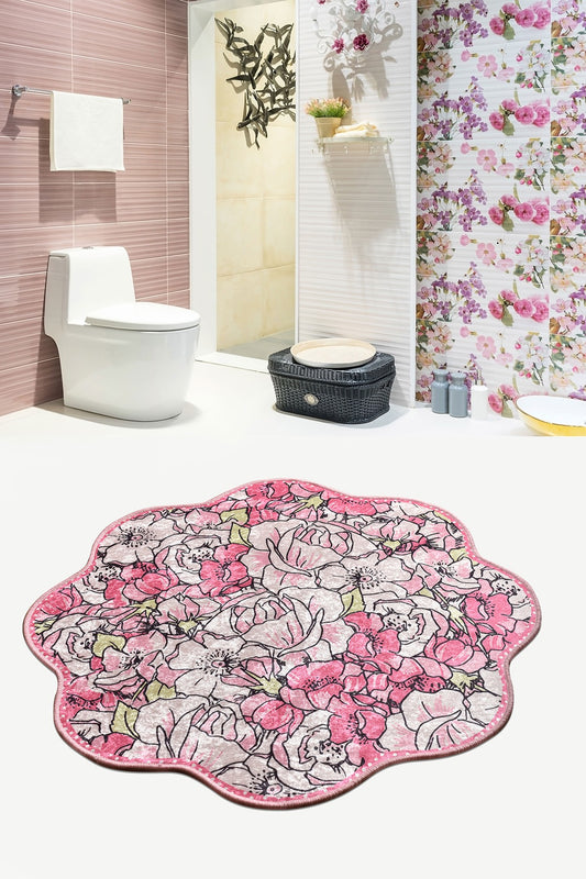 Kupaonski tepih, Rosa Shape (140 cm) - Pink