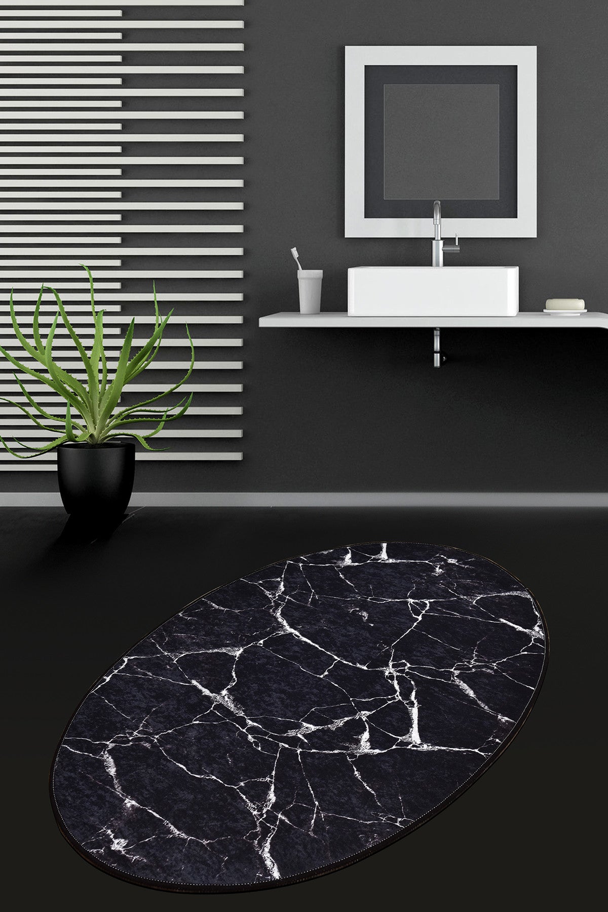 Tepih kupaonski, Marble DJT - Black