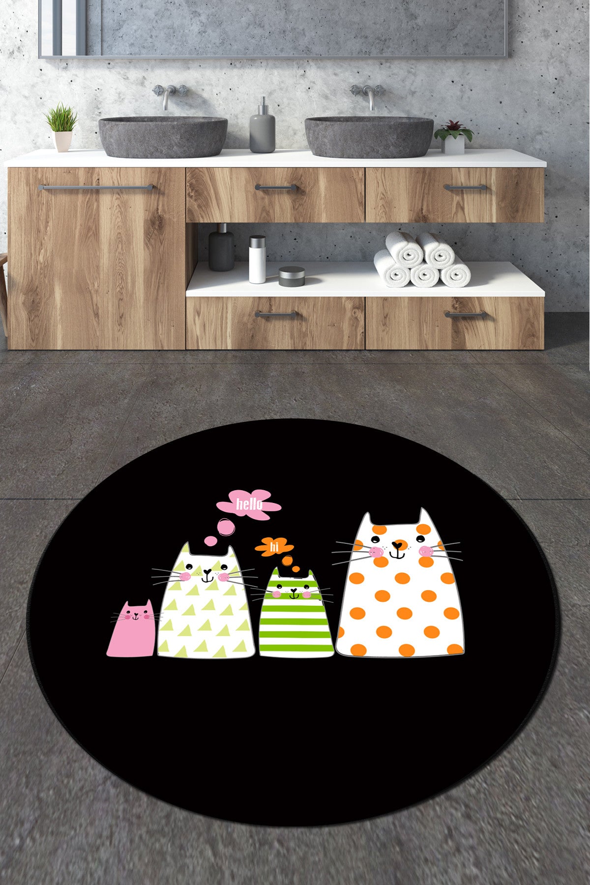 Kupaonska prostirka Four Cats Circle Djt 200