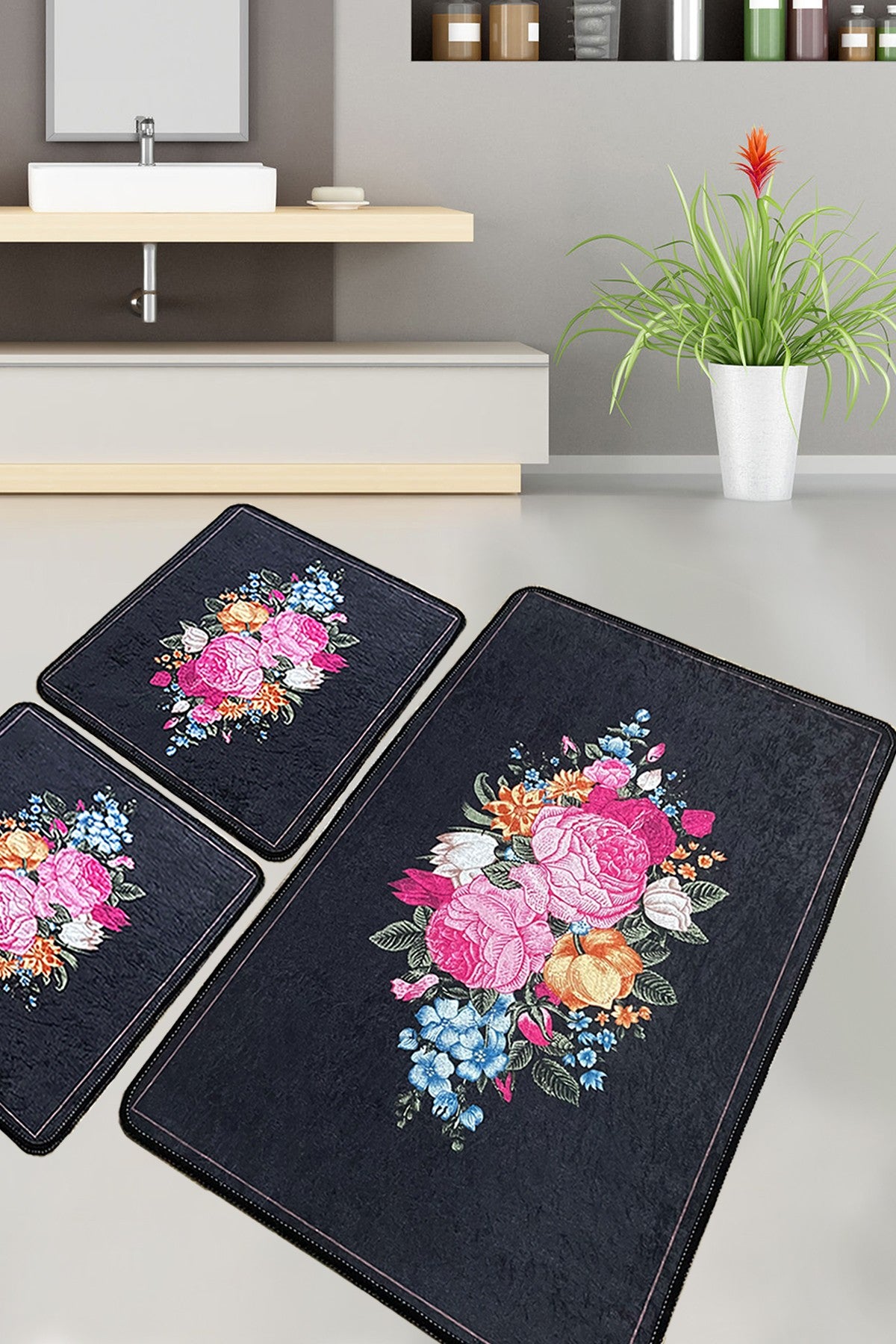 Set kupaonskih prostirki (3 komada) Blomst