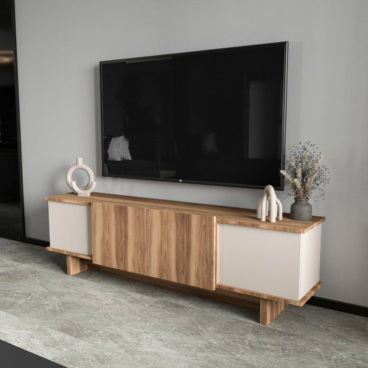 TV komoda niska Diana - bež, orah