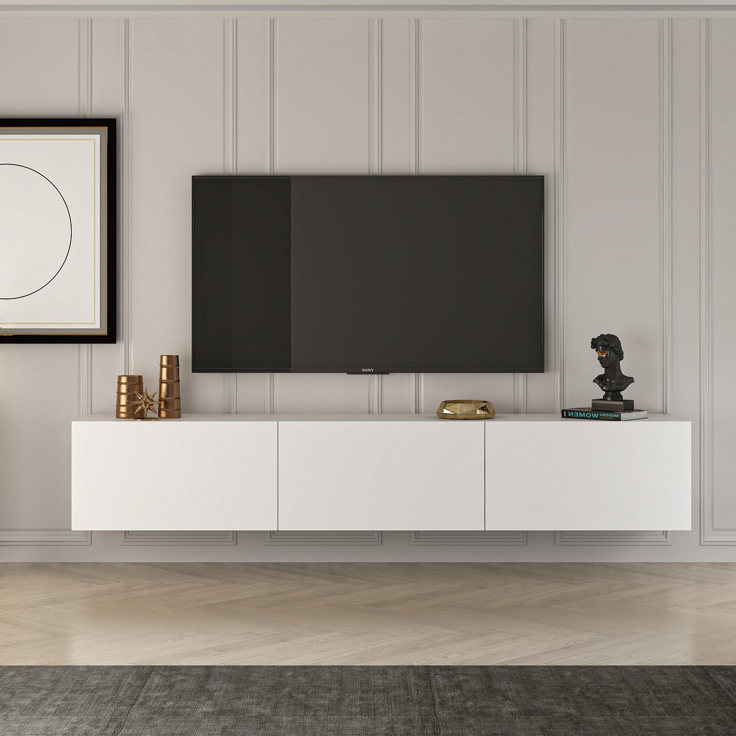 TV stalak WEST, bijela boja