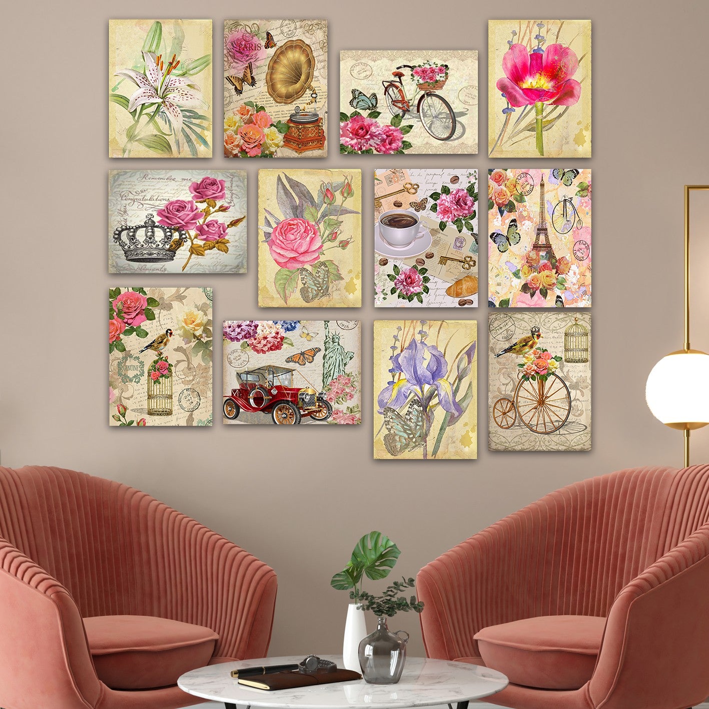 Ukrasna MDF slika (12 komada) 12MDF31YS