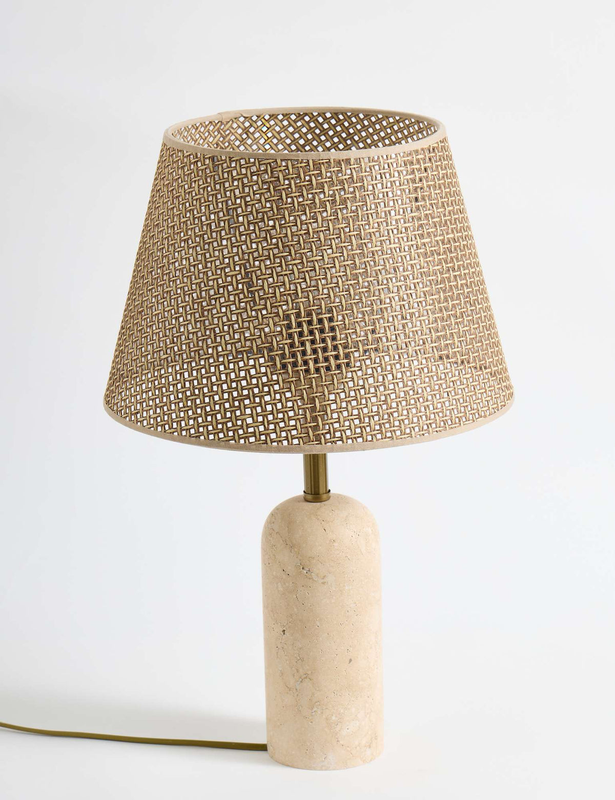 Stolna lampa 115, smeđa, bež