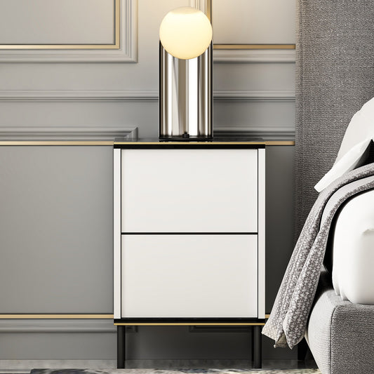 Noćni ormarić, Imaj - White, Marble