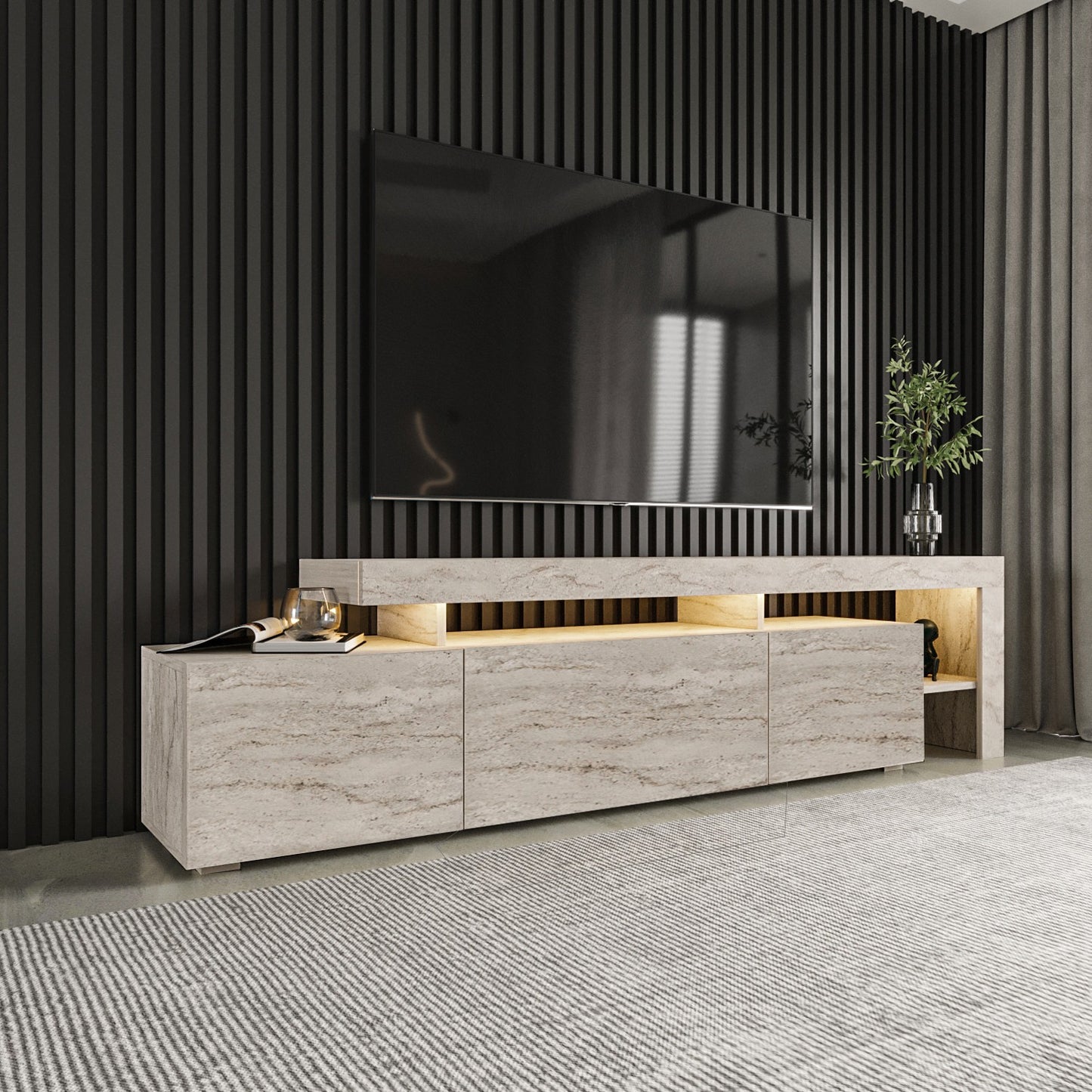 TV stalak BELIZ, boja Travertine