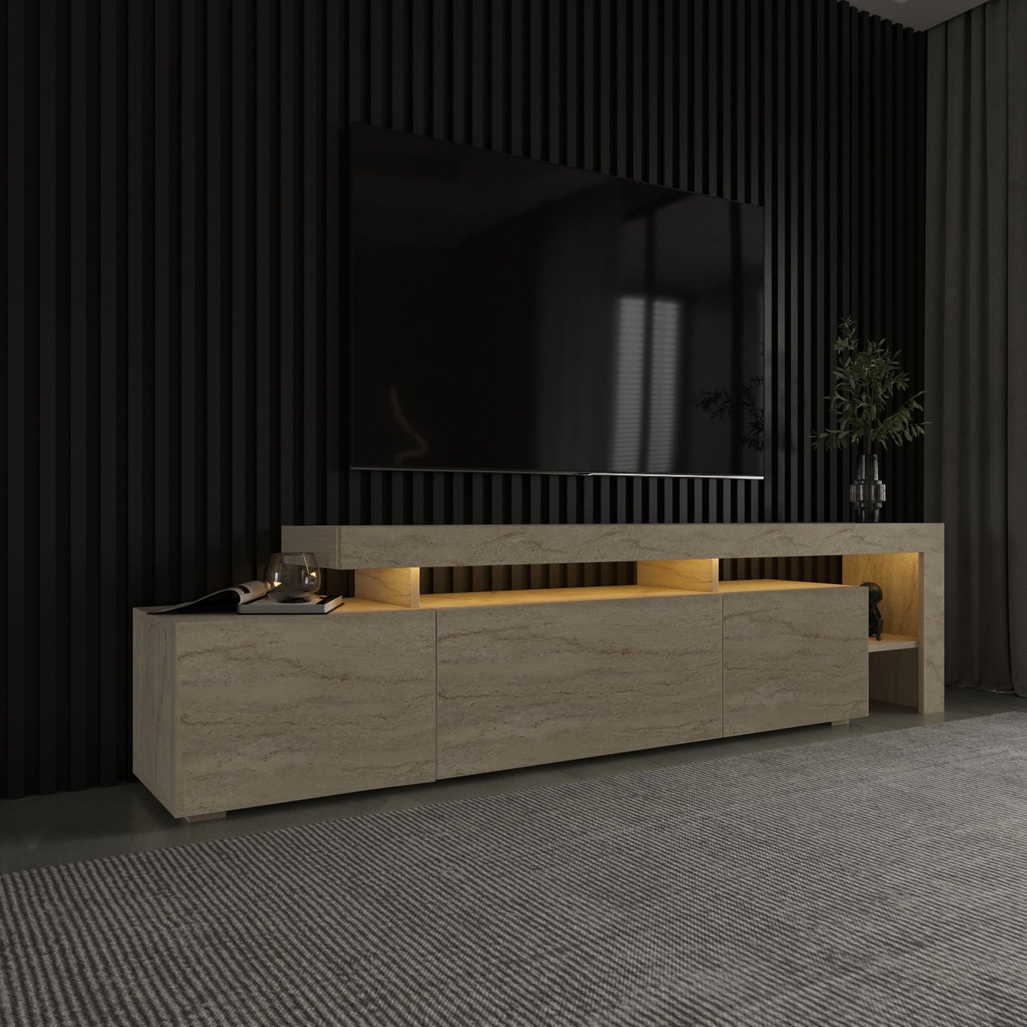 TV stalak BELIZ, boja Travertine