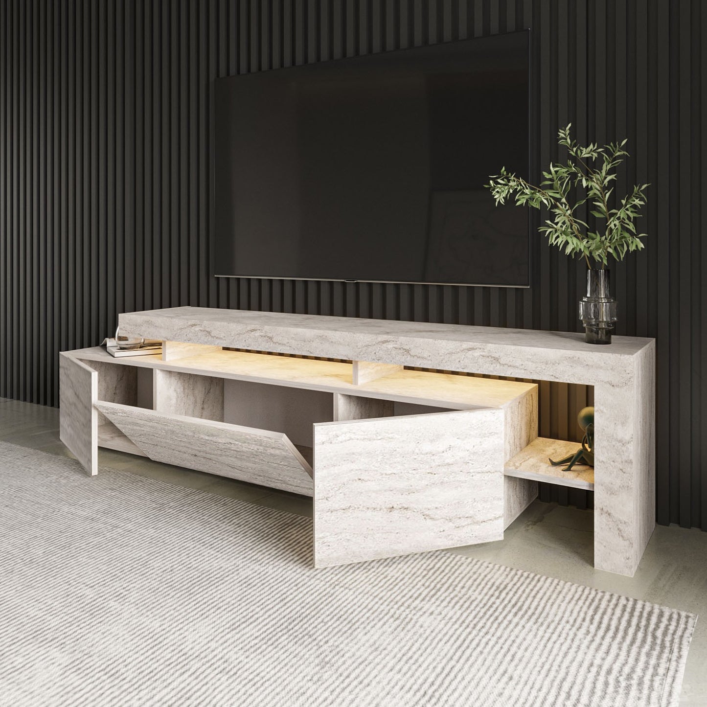 TV stalak BELIZ, boja Travertine