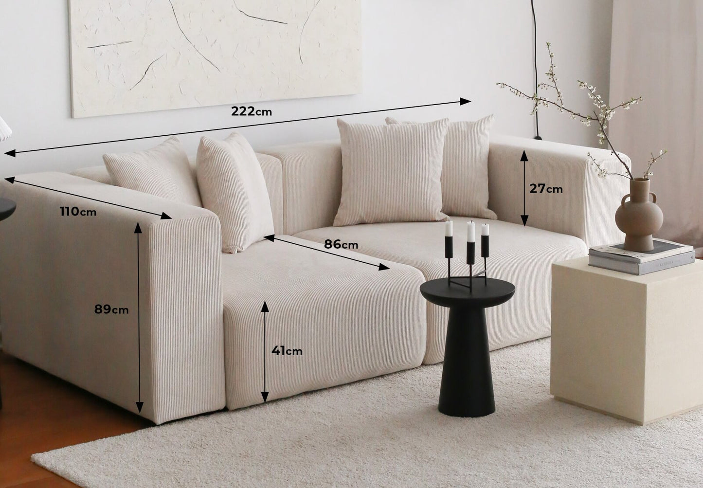 Trosjed Yolo 3 Seater - bijela