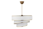Vislica COUPER zlatna, metal- platno, 40 x 40 cm, visina sjenila 20 cm, ukupna visina 72 cm, E27  45-60 W, Couper - Gold