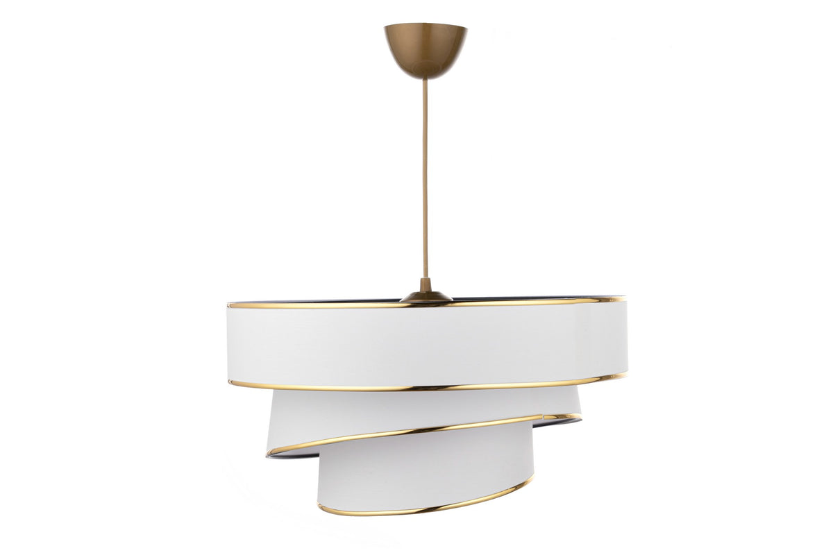 Vislica COUPER zlatna, metal- platno, 40 x 40 cm, visina sjenila 20 cm, ukupna visina 72 cm, E27  45-60 W, Couper - Gold