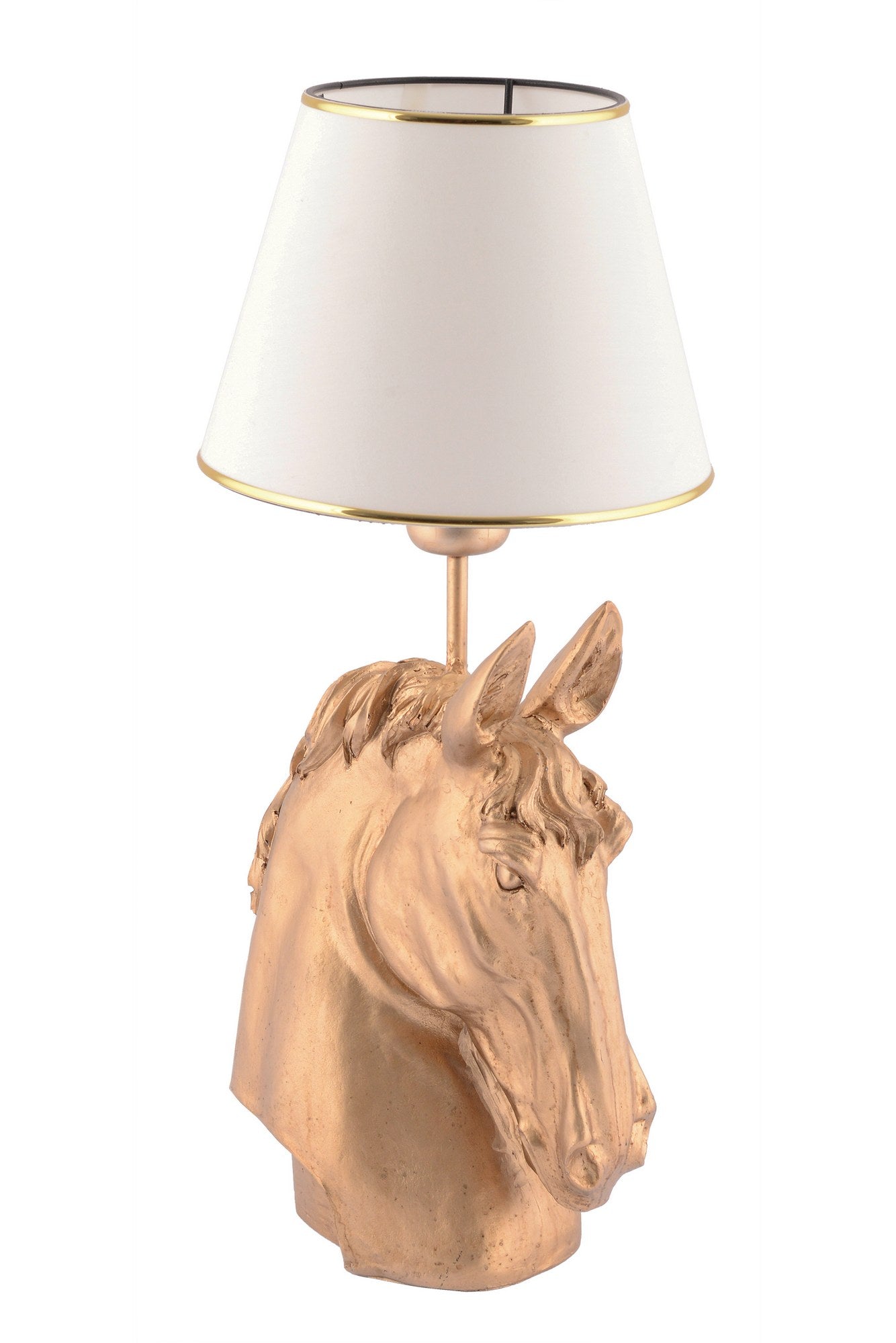 Stolna svjetiljka, Horse - White, Gold