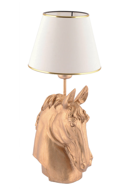 Stolna svjetiljka, Horse - White, Gold
