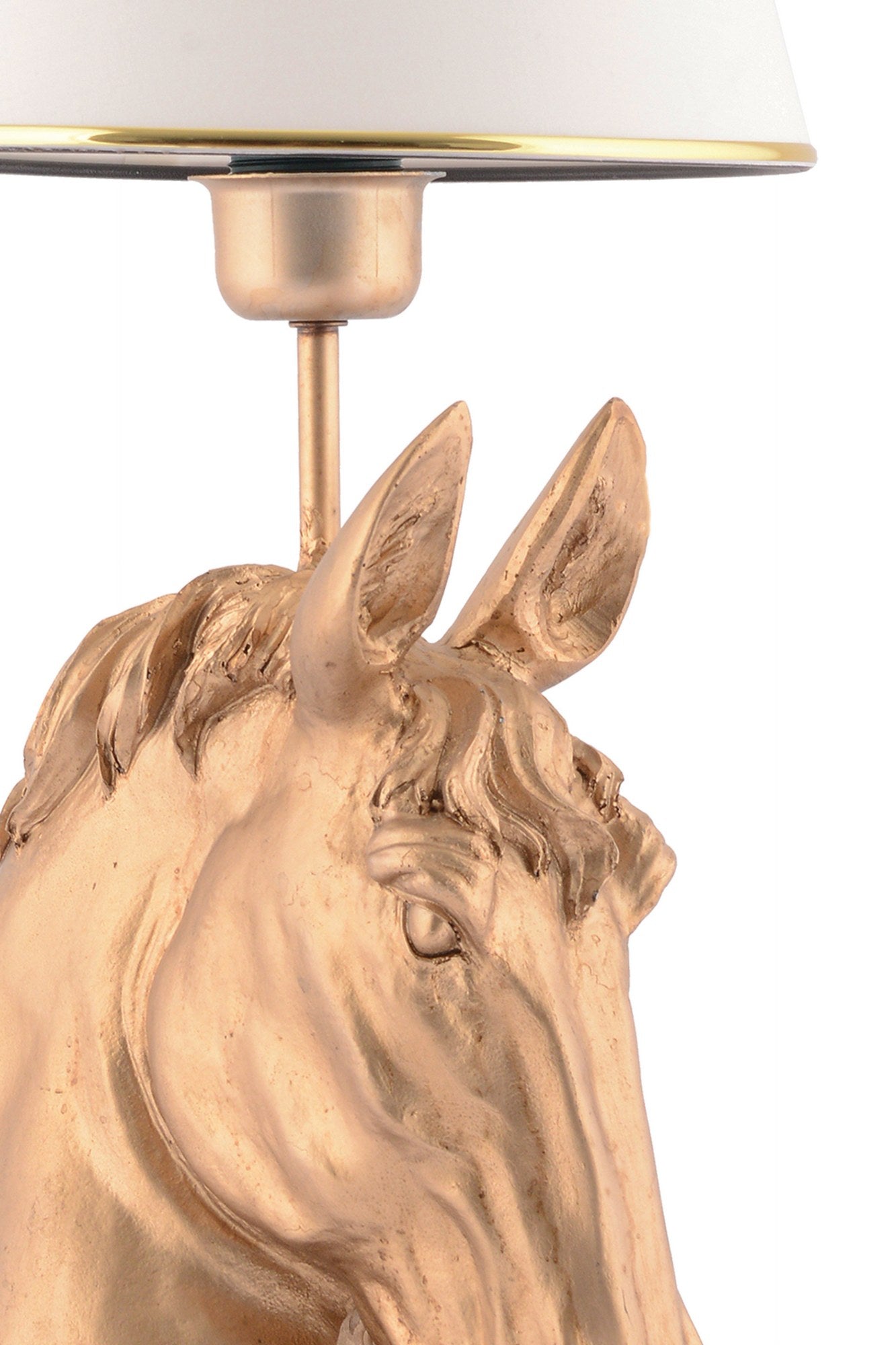 Stolna svjetiljka, Horse - White, Gold