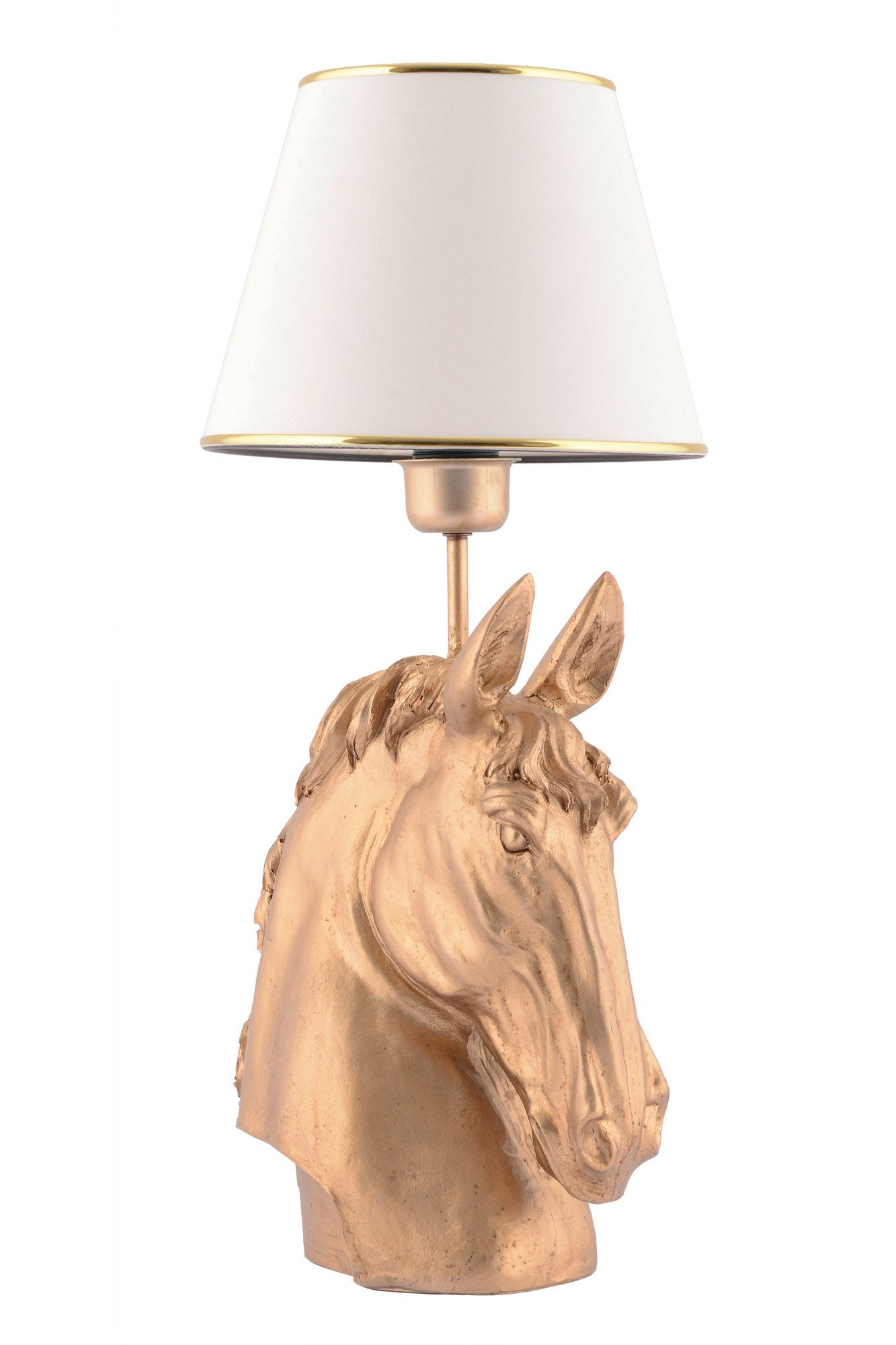 Stolna svjetiljka, Horse - White, Gold
