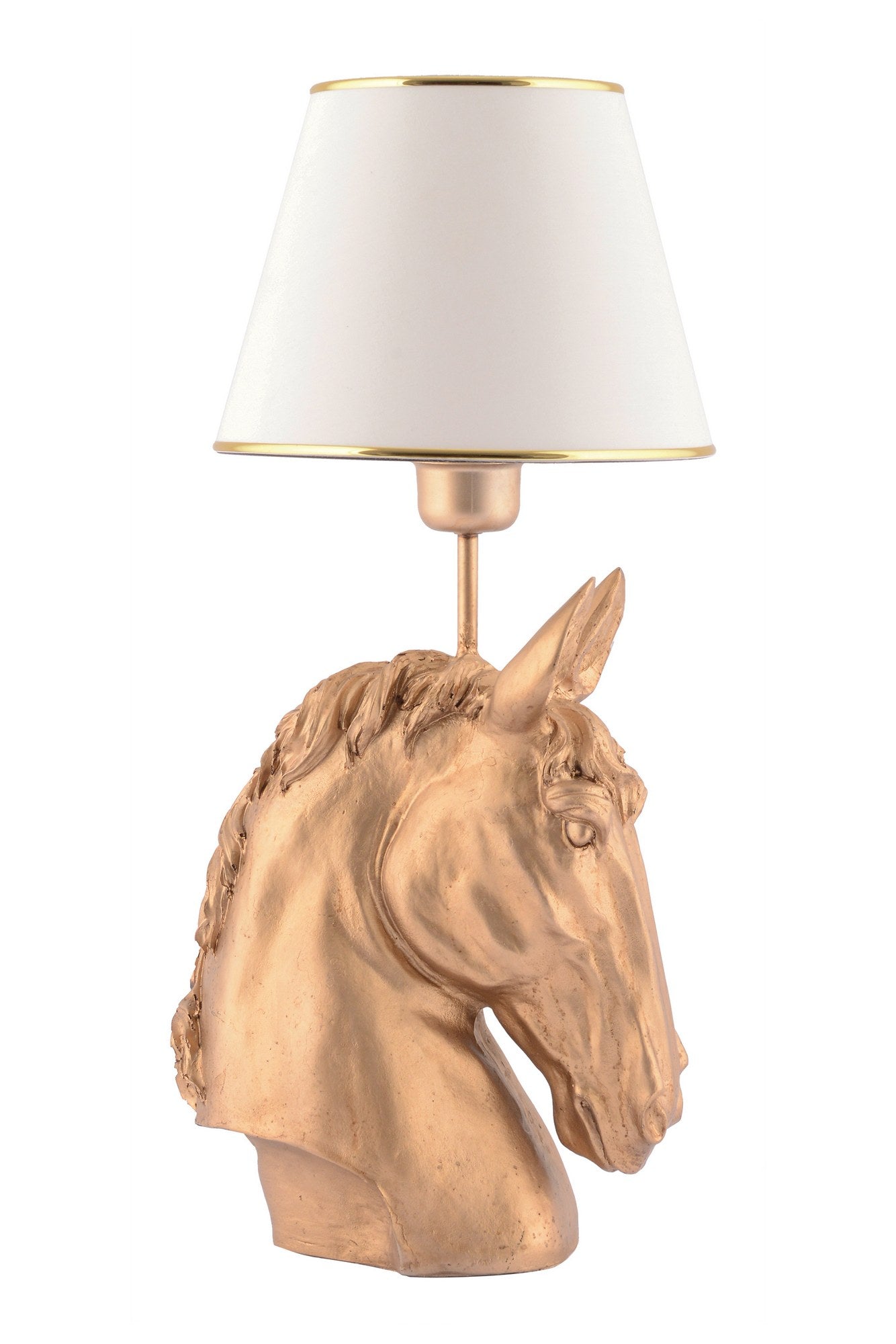 Stolna svjetiljka, Horse - White, Gold