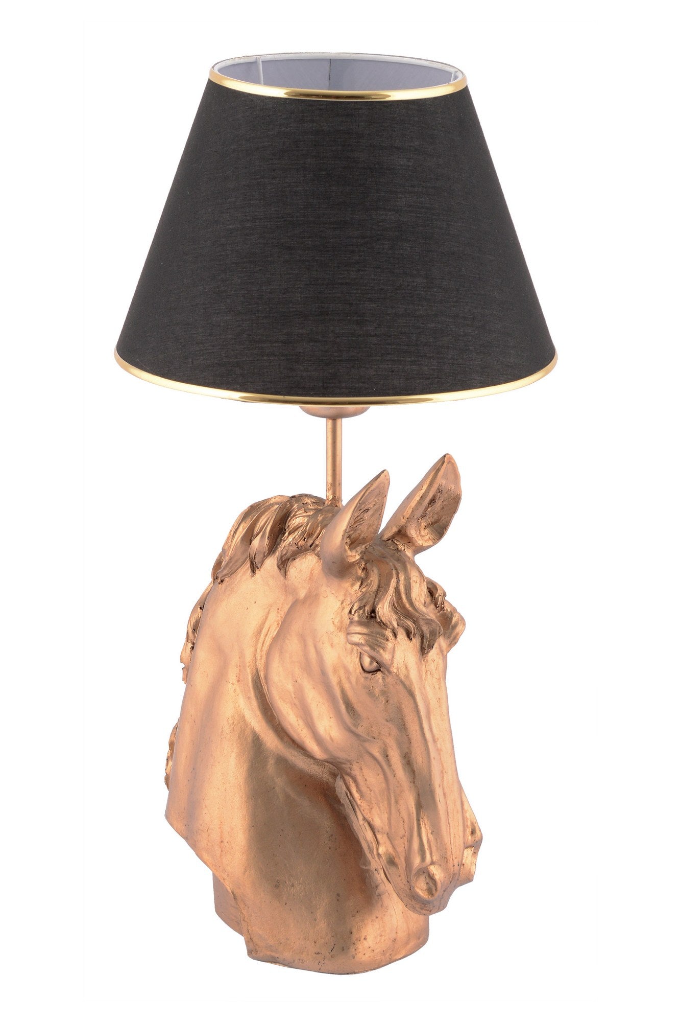 Stolna svjetiljka, Horse - Black, Gold