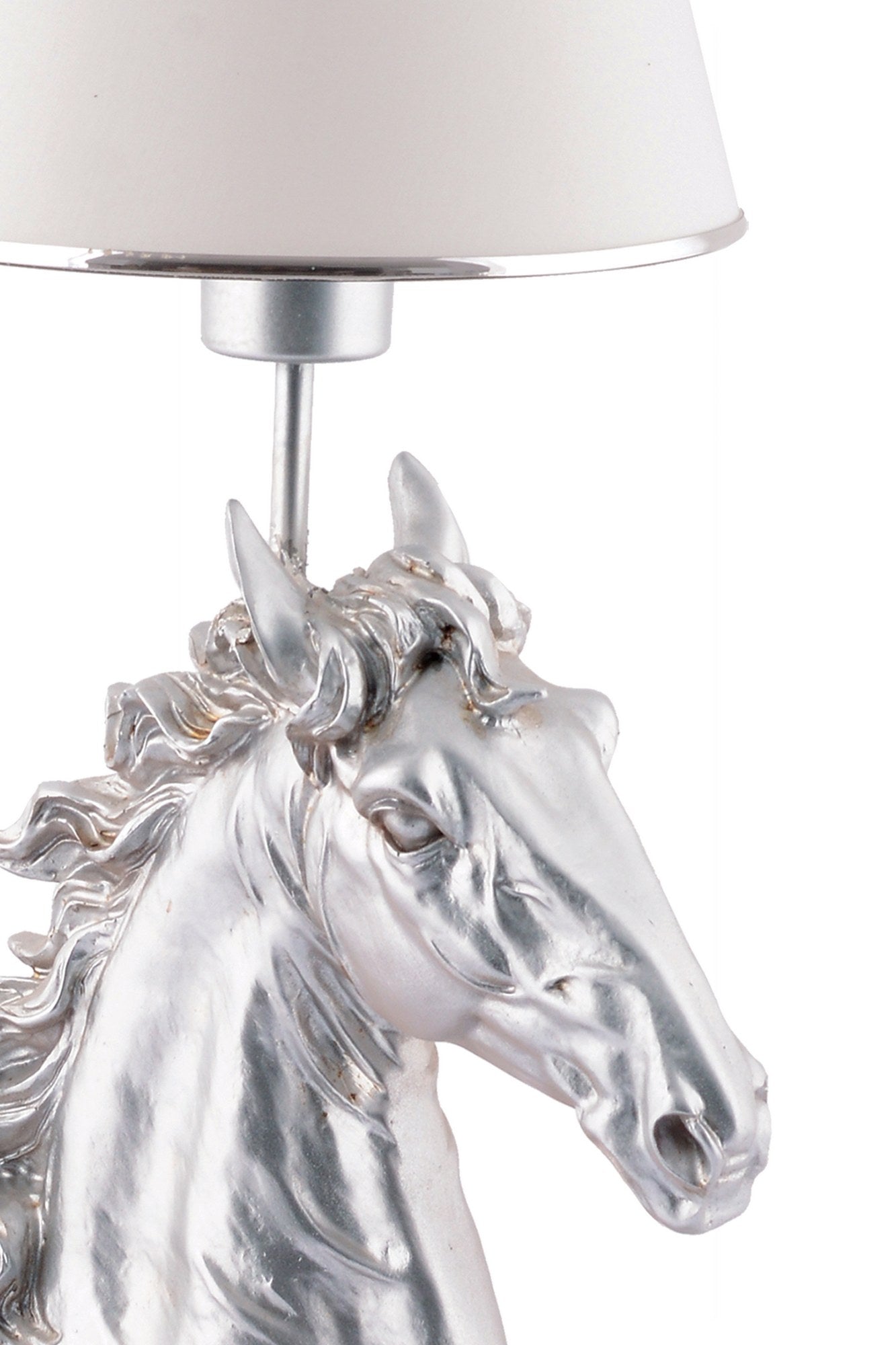 Stolna svjetiljka, Horse - White, Silver