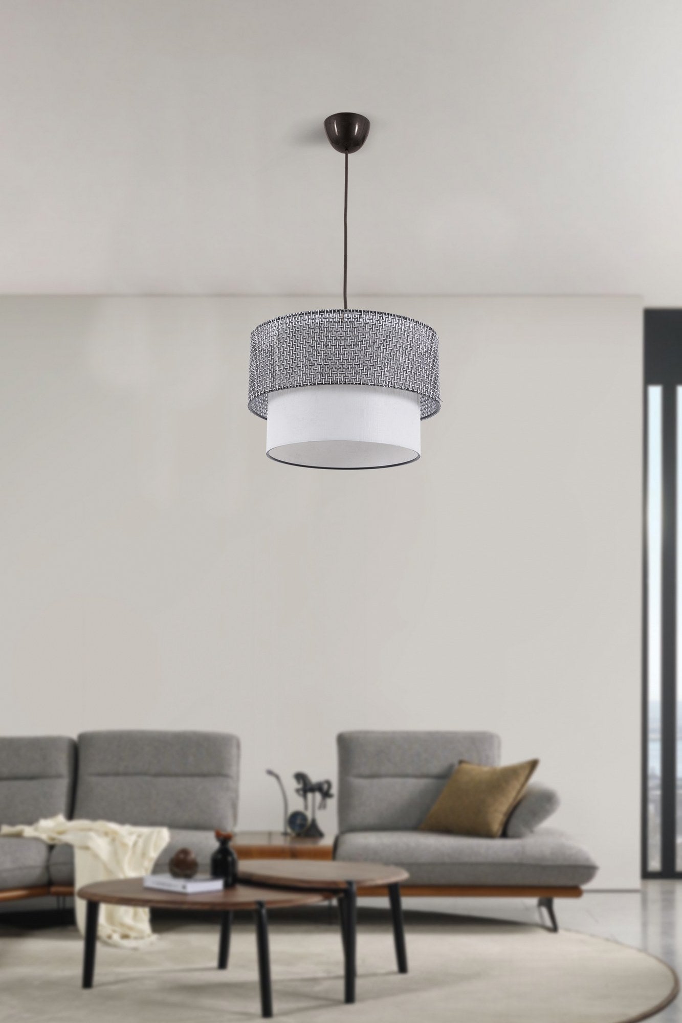 Luster, Coral - Grey, White