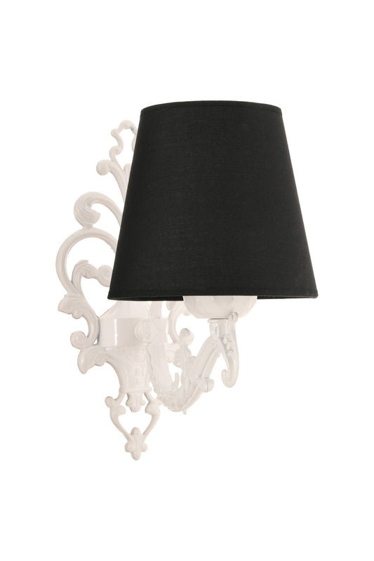 Zidna lampa Claire - crna, bijela