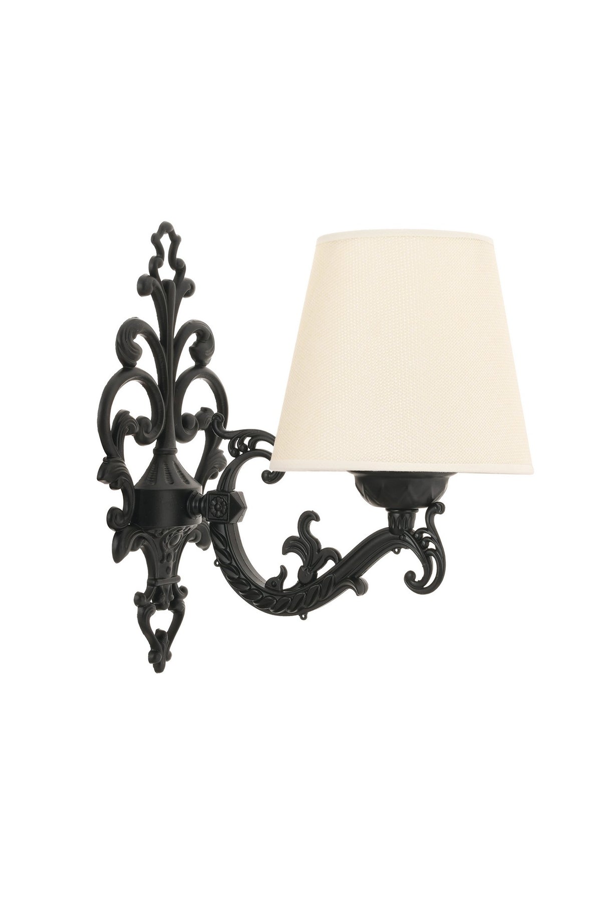 Zidna lampa Claire - krem, crna