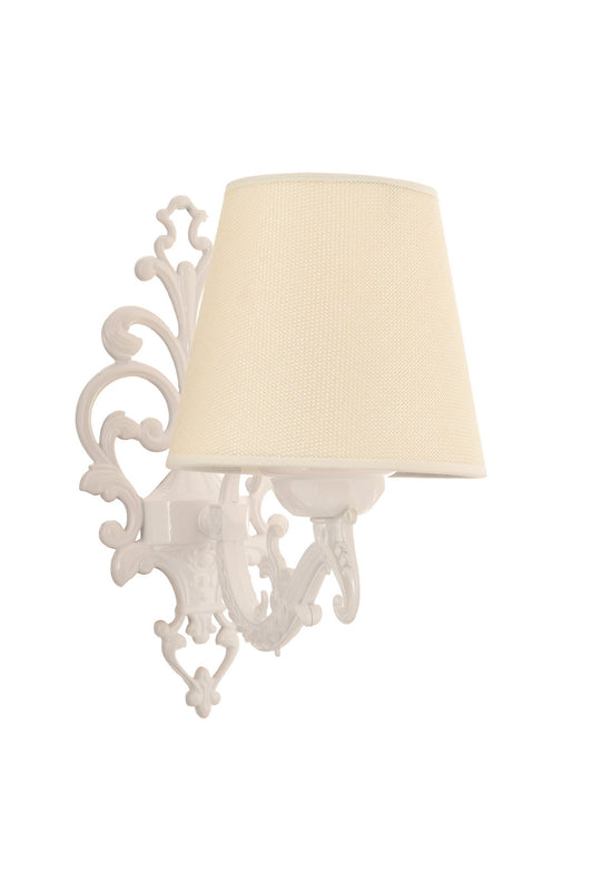 Zidna lampa Claire - krem, bijela