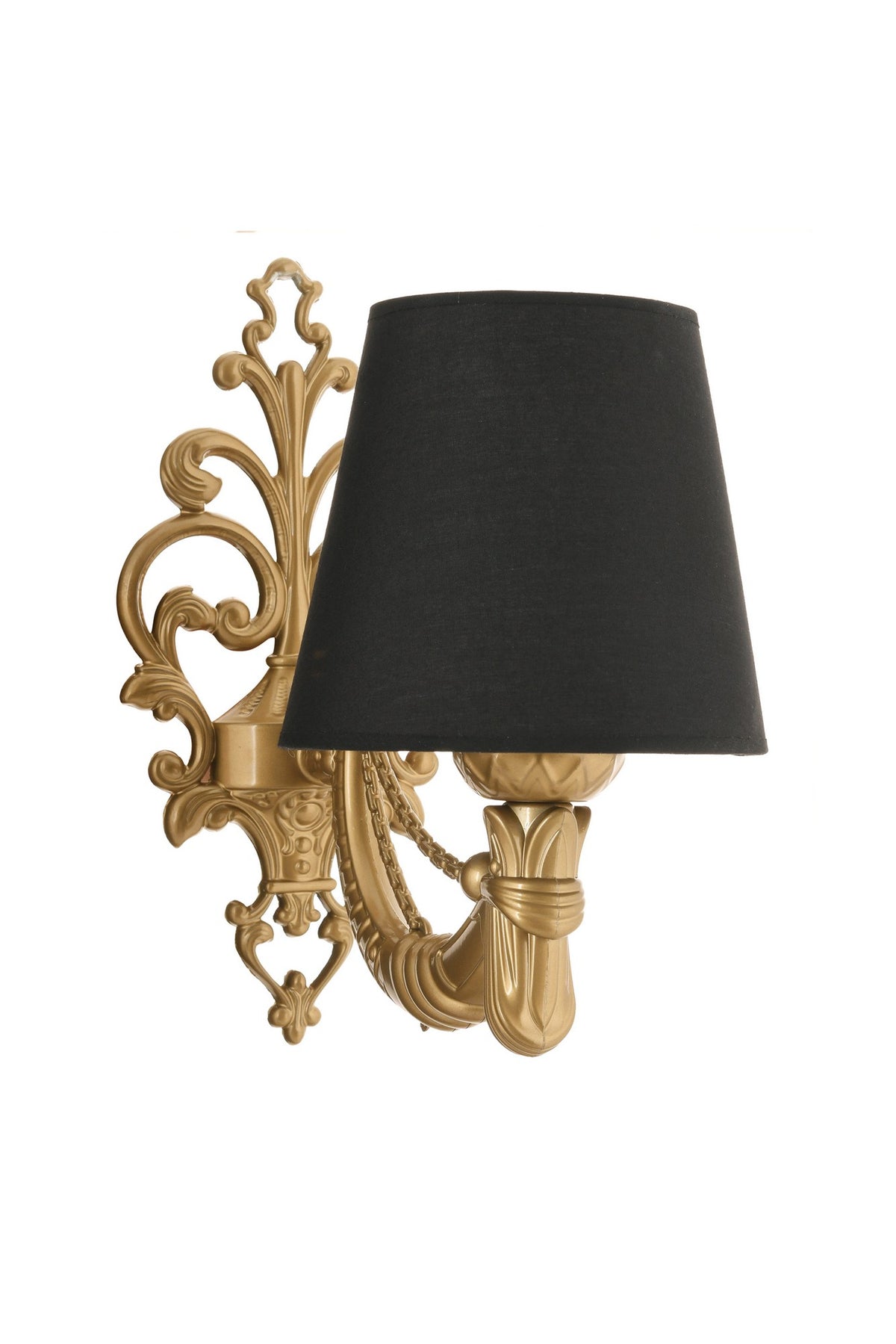Zidna lampa Gloria - crna, zlatna