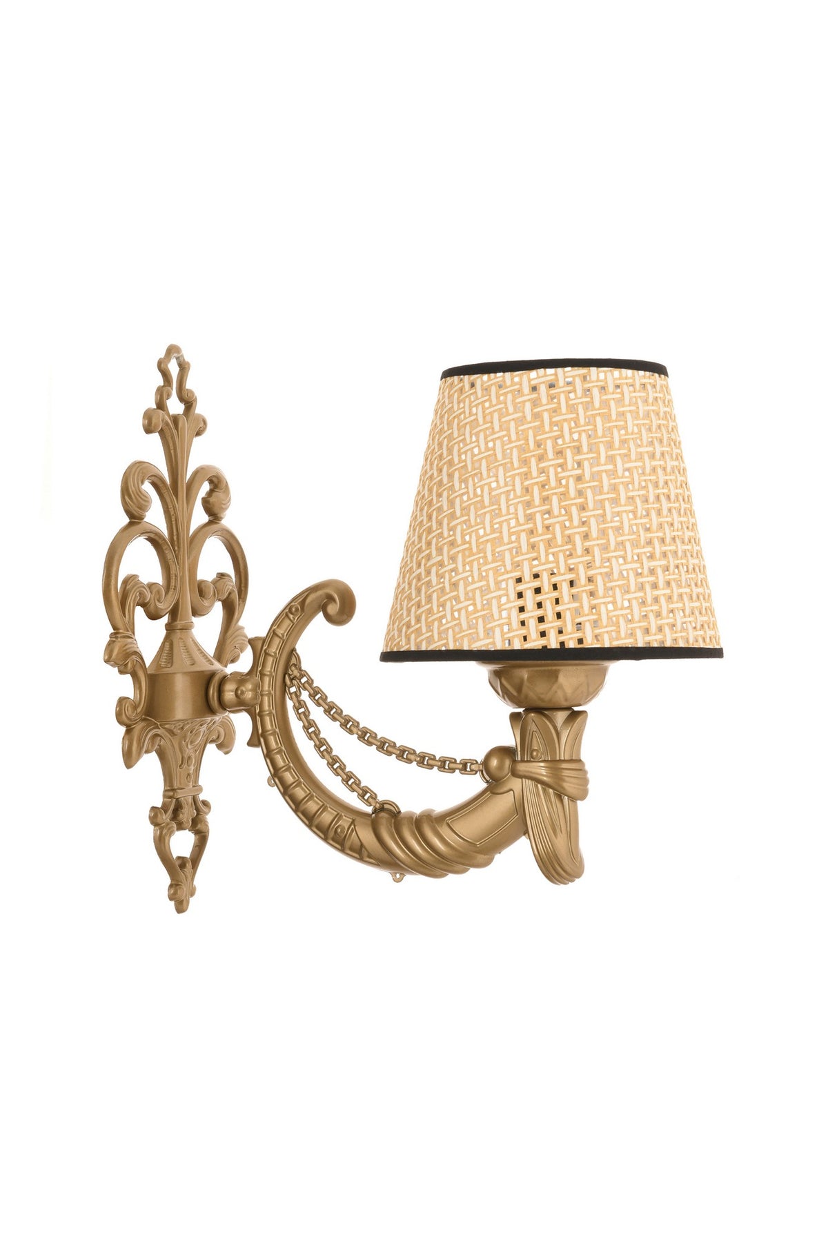 Zidna lampa Gloria Coral - Natural, zlatna