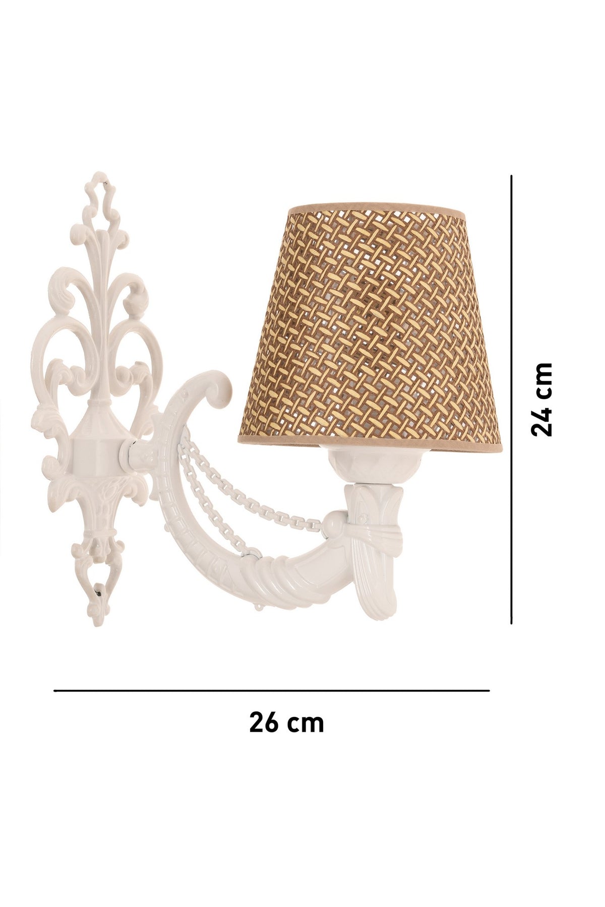 Zidna lampa Gloria Hazeran - prirodna, bijela