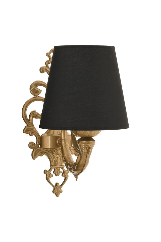 Zidna lampa Lily - crna, zlatna