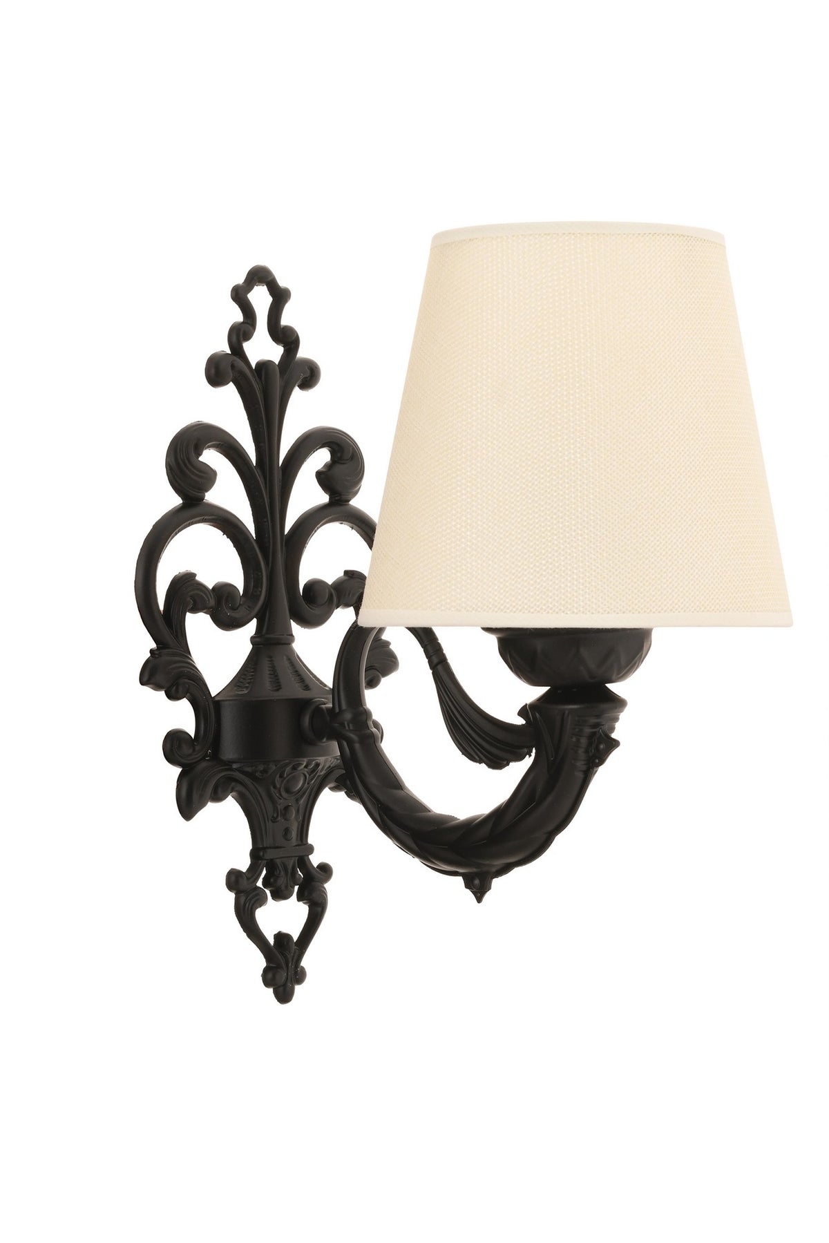 Zidna lampa Lily - krem, crna