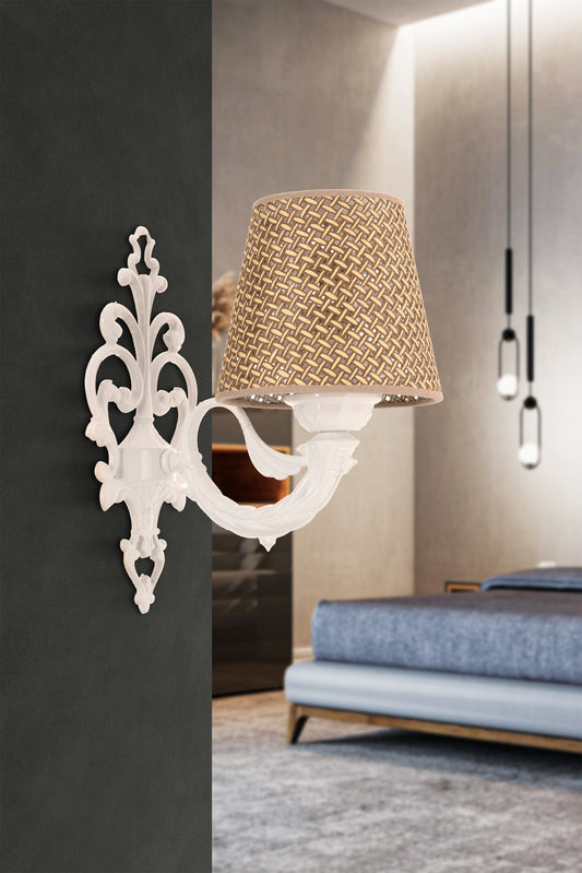 Zidna lampa Lily Hazeran - prirodna, bijela