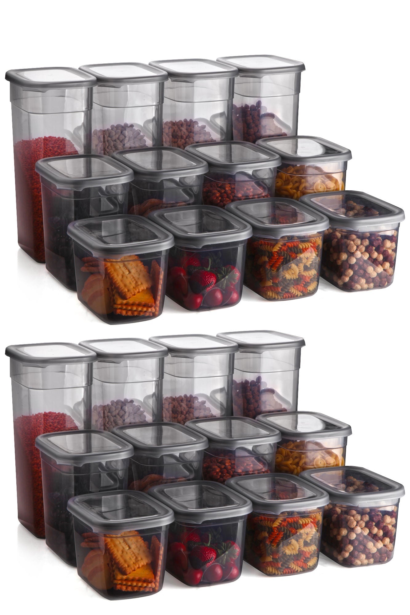 Set kutija za pohranu (24 komada), AntracitTransparentno, MCH08496