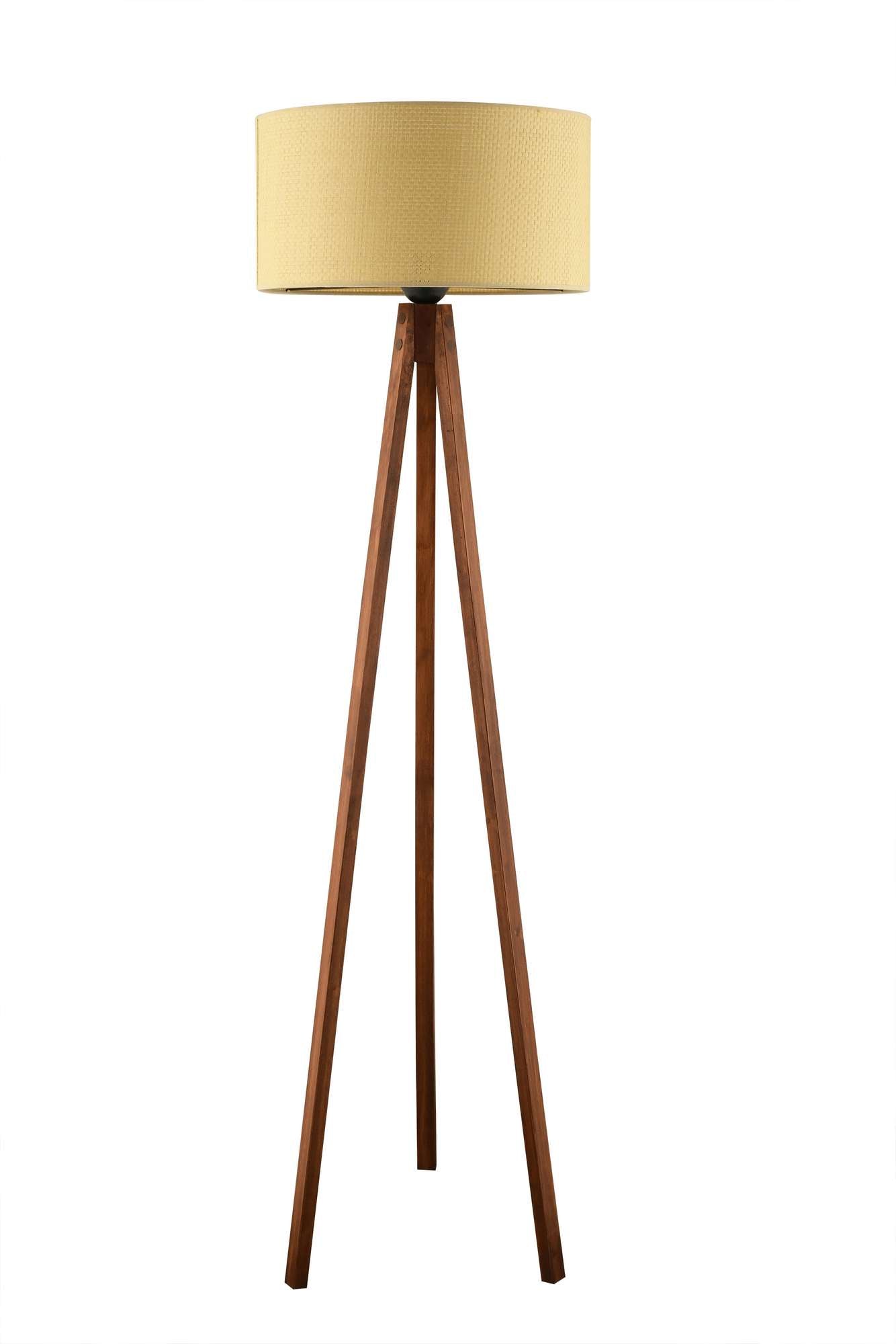 Podna lampa 879, krem, orah