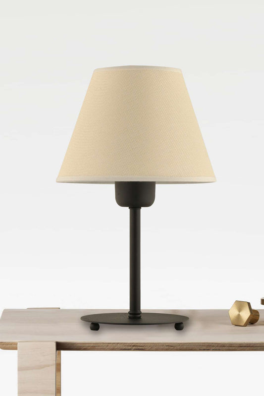 Stolna lampa 862, krem, crna