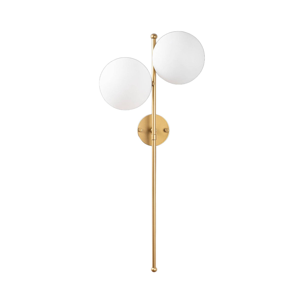 Zidna lampa FAZLI zlatna, metal-staklo, promjer 15 cm (2x), ukupna dimenzija 32 x 27 x 72 cm, 2 x E14 40 W, Fazli - 10410