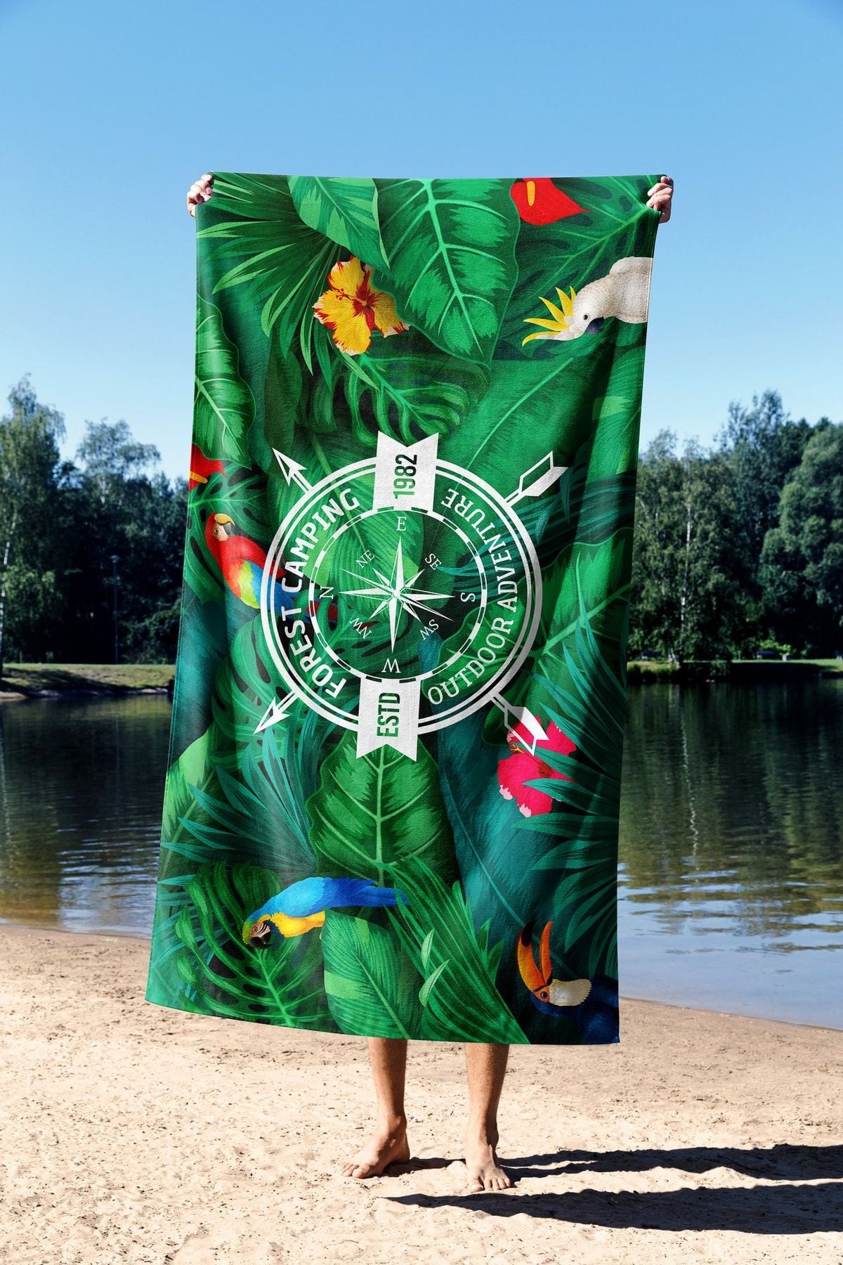 Ručnik za plažu Forest Camping 90