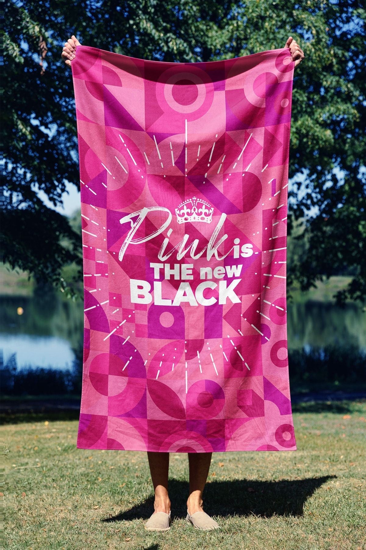 Ručnik za plažu Pink is The New Black 90