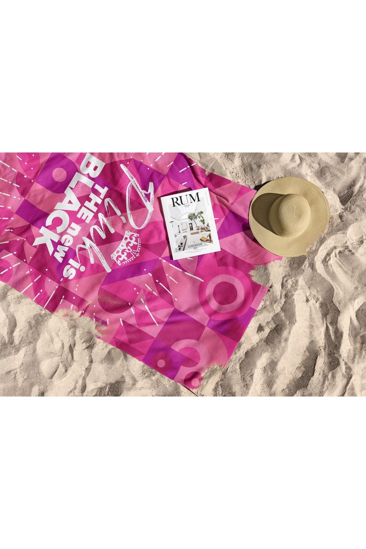 Ručnik za plažu Pink is The New Black 90