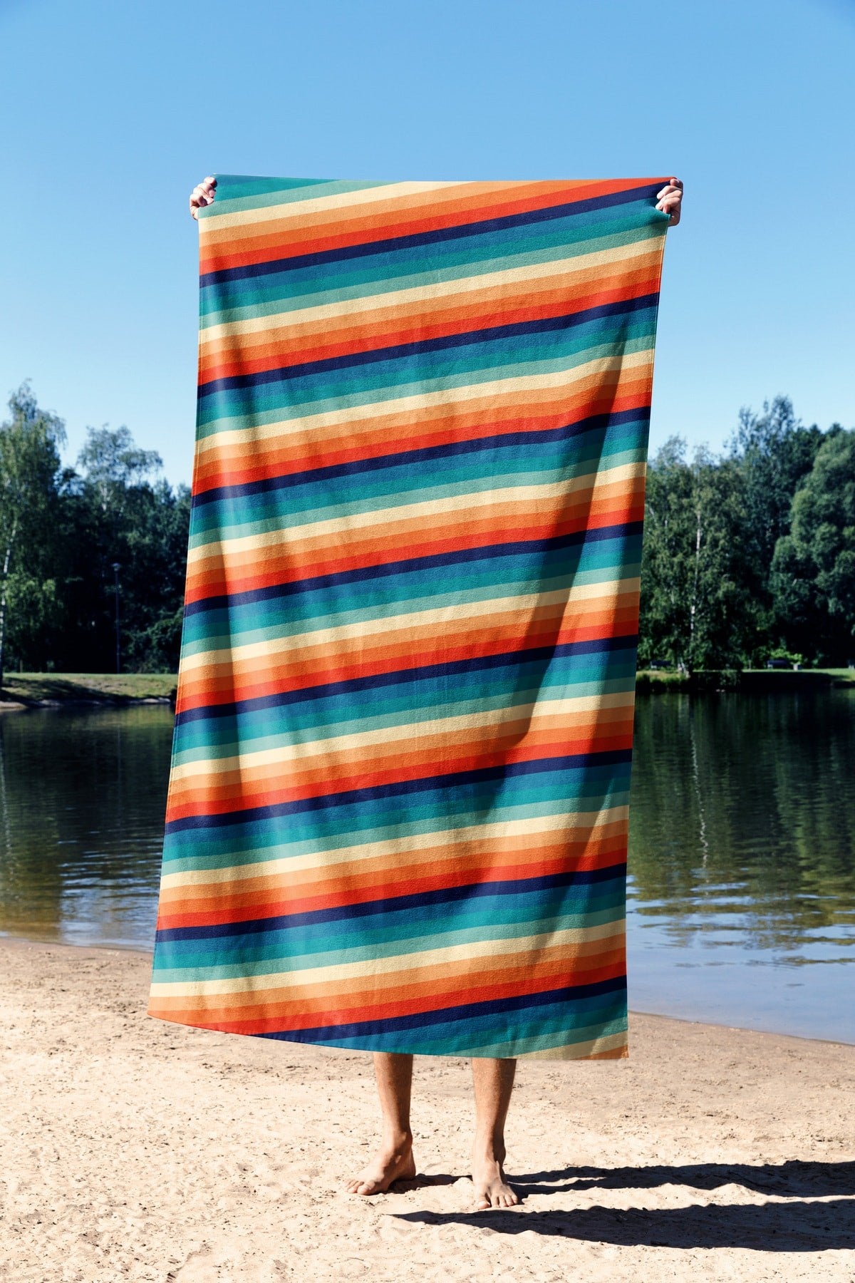 Ručnik za plažu Rainbow Lines 90
