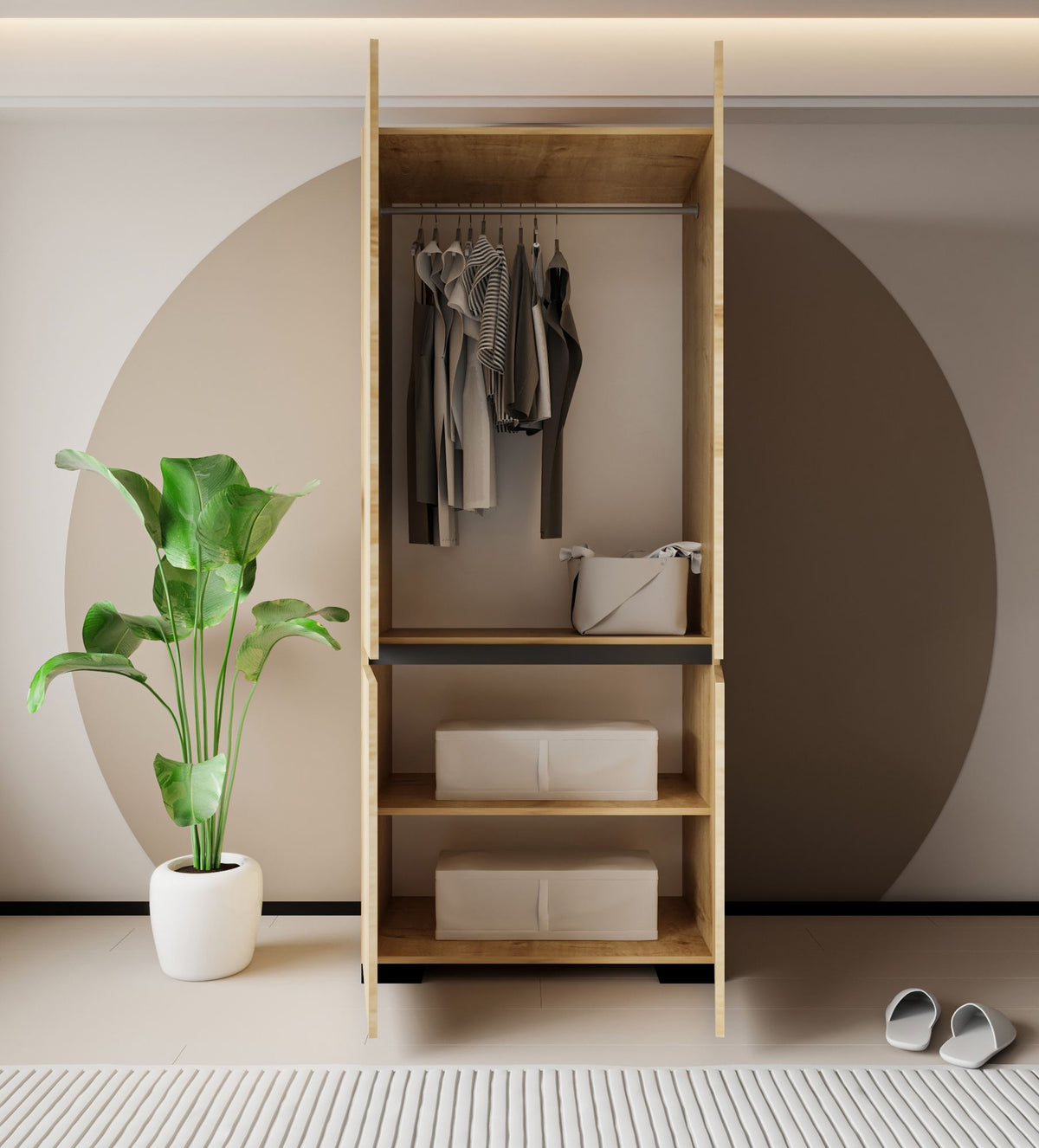 Ormar 430, Safir hrast, Antracit