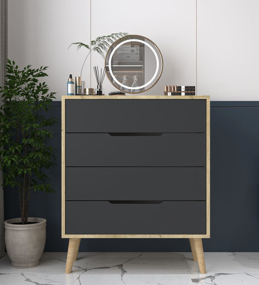 Komoda 314, Safirni hrast, Antracit