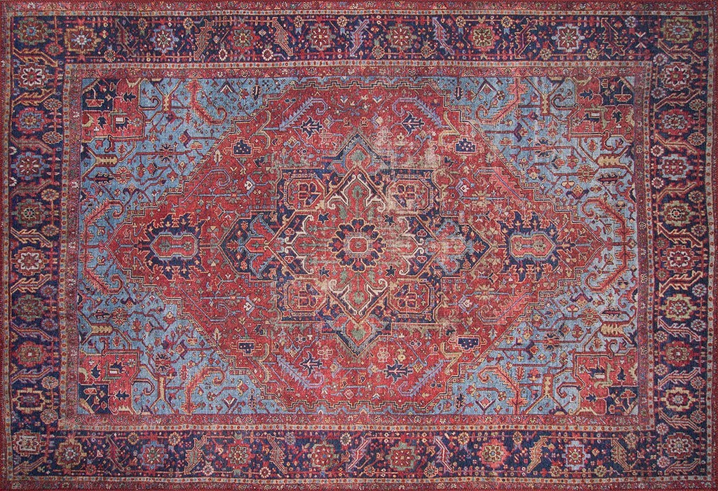Tepih ELENA, dimenzije: 75*230 m, Blues Chenille - Claret Red AL 162