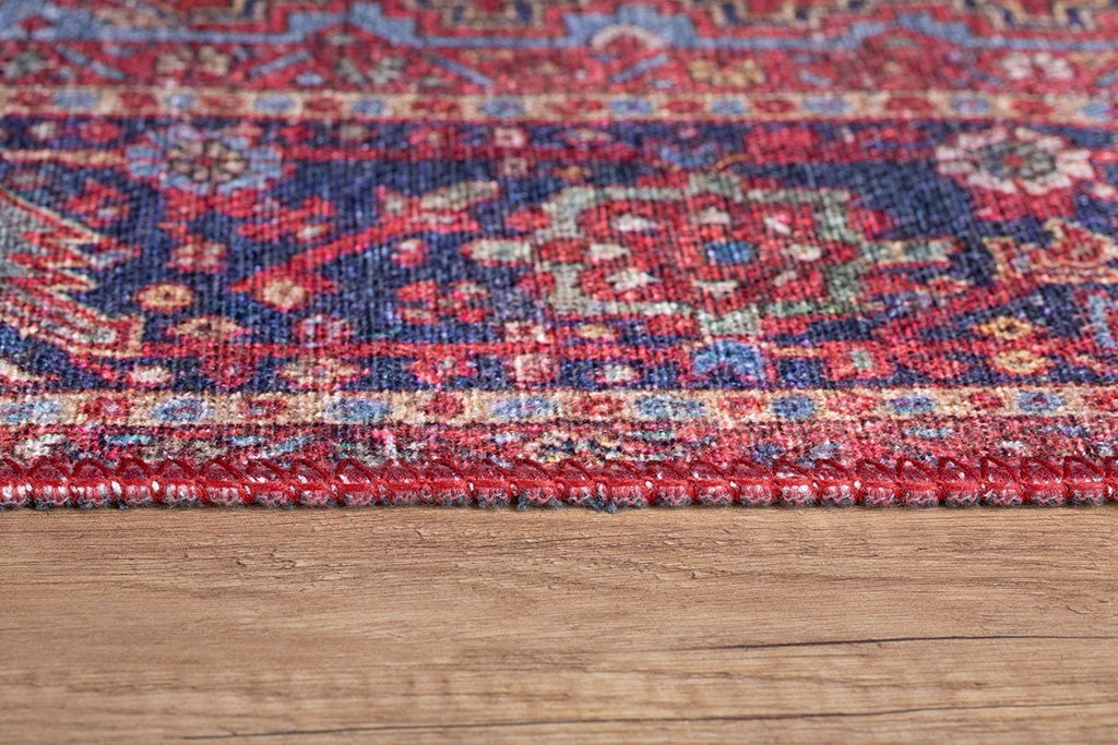 Tepih ELENA, dimenzije: 75*230 m, Blues Chenille - Claret Red AL 162