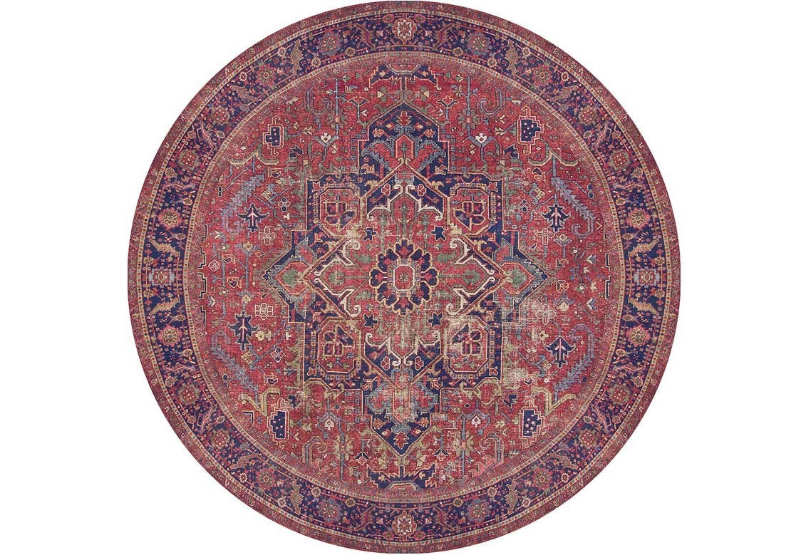 Tepih ELENA, promjer: 150 m, Blues Chenille - Claret Red AL 162
