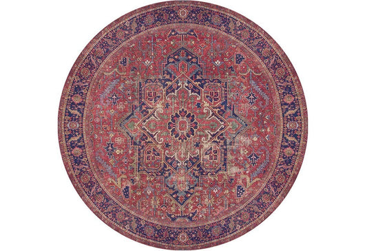 Tepih ELENA, promjer: 150 m, Blues Chenille - Claret Red AL 162