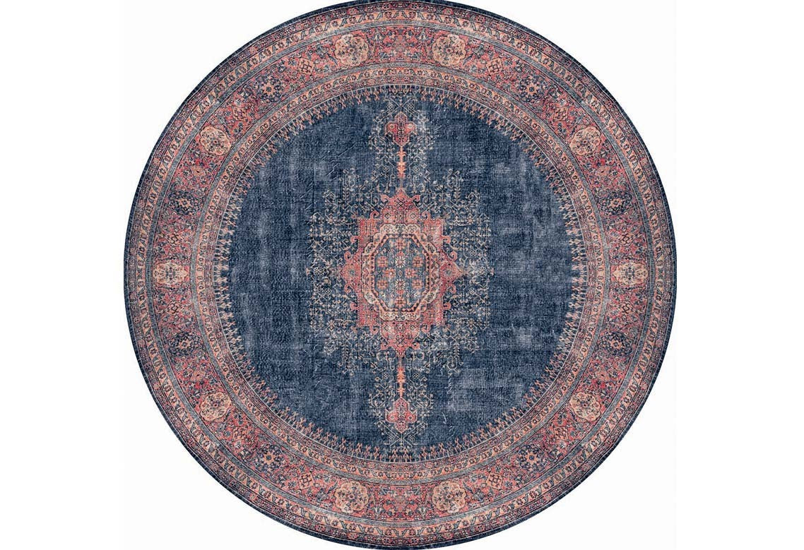 Tepih QUEEN, promjer: 150 cm, Blues Chenille - Dark Blue AL 26
