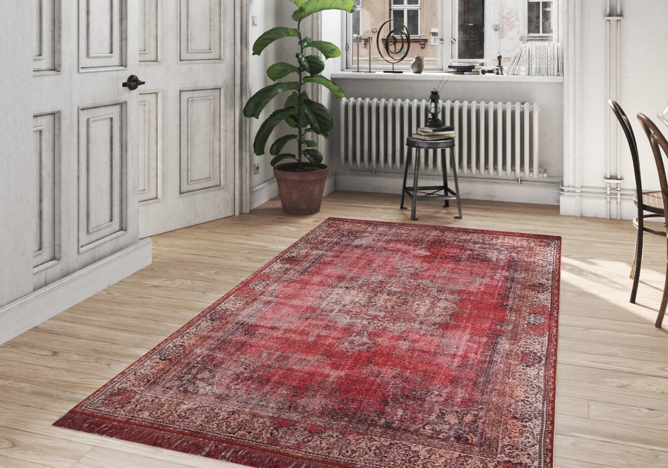 Tepih DELIA, dimenzije: 75*230 cm, Blues Chenille - Red AL 119